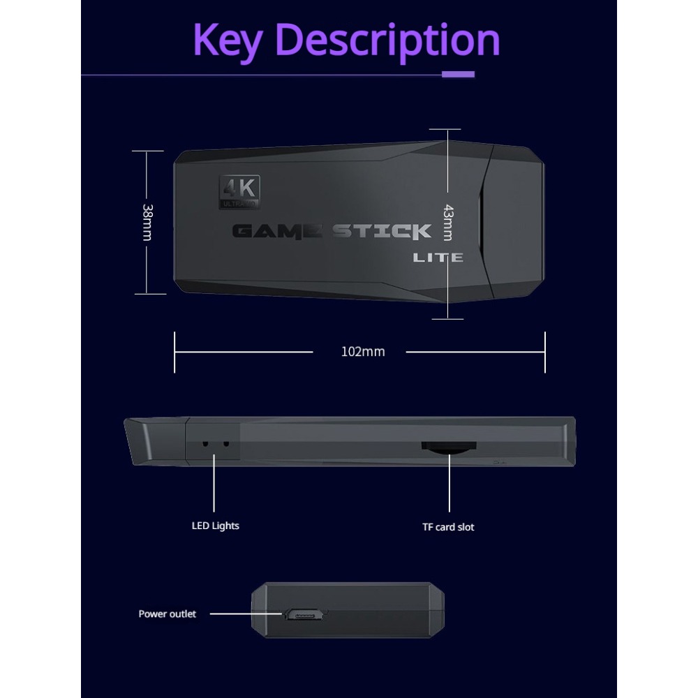 Portable 4K Retro Game Stick C - огляд і ціна Gaming Console Sale