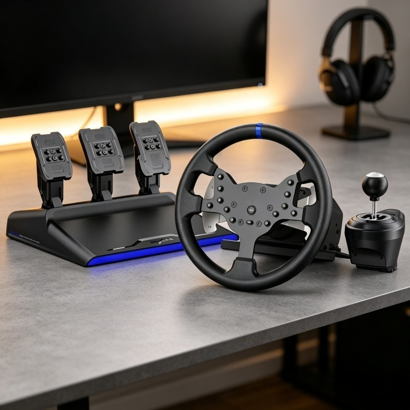 V99 3.2Nm Force Feedback Racin - огляд і ціна Steering Wheel Gaming
