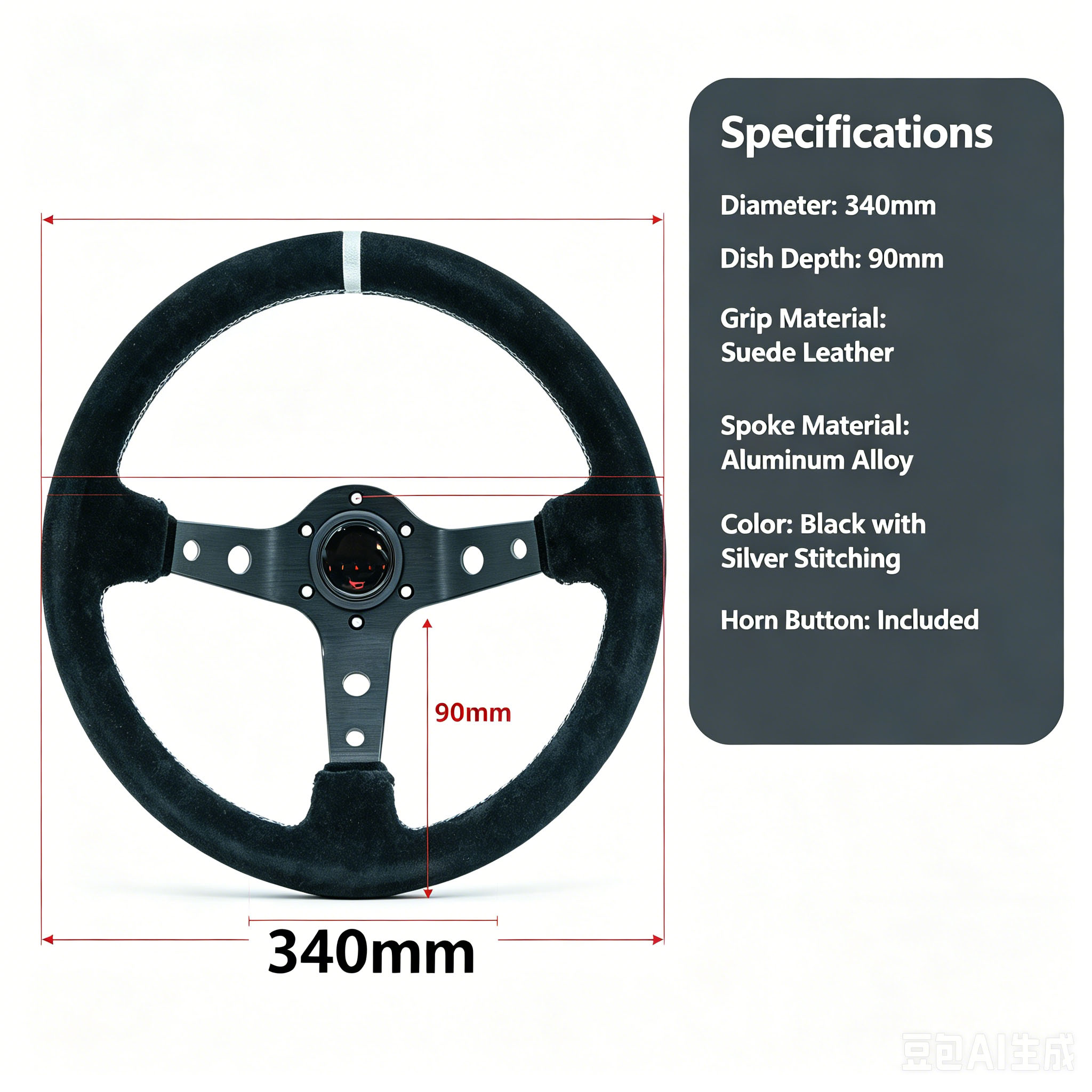 14 Inch 340MM Gaming Deep Conc - огляд і ціна Steering Wheel Gaming