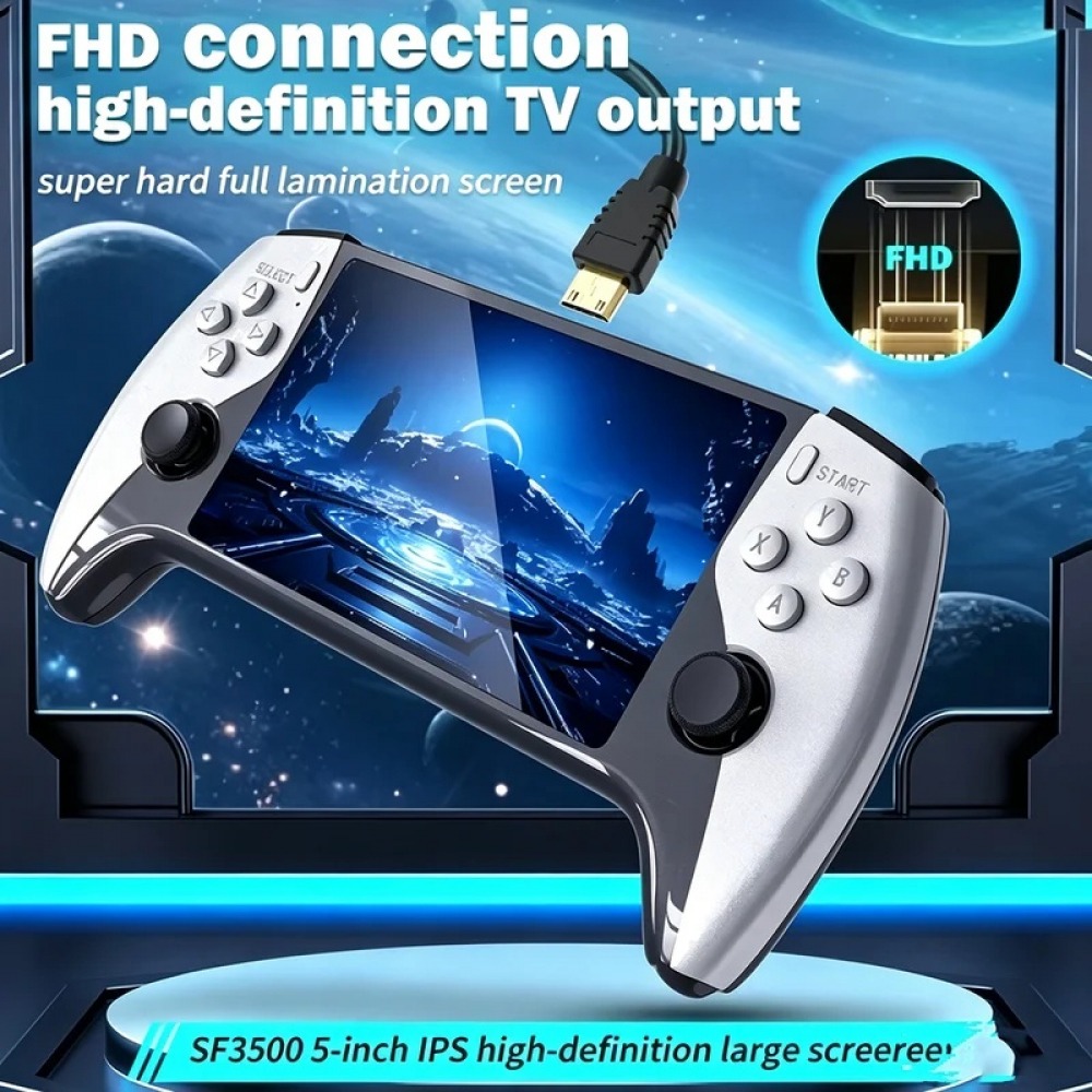 SF3500 5 inch Handheld Game Co - огляд і ціна Gaming Console Emulator